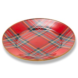 MACKENZIE-CHILDS Enamel Salad and Dessert Plate, Small Plate for Appetizers or Desserts, 8 Inches, Tartastic