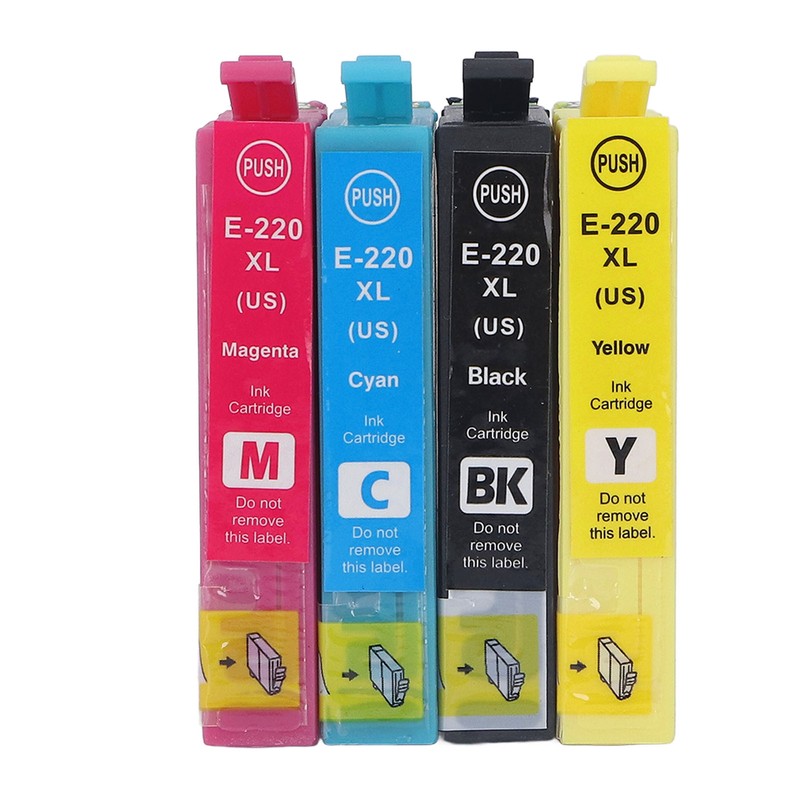 4Pcs Ink Cartridges Compatible Refill Replacement 4 Colors BK C