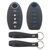 kcpros 2Pcs Rubber Silicone 5 Buttons Smart Key Fob Cover