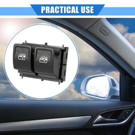 X AUTOHAUX Window Control Switch for VOLKSWAGEN GOLF, Durable Plastic Black