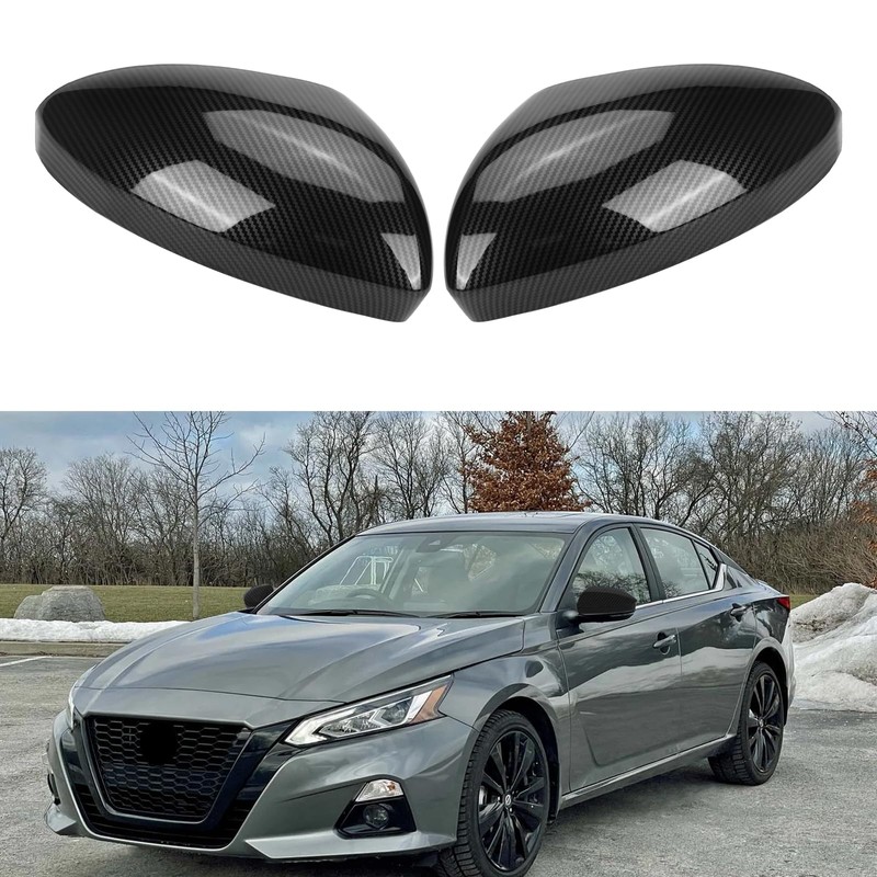 Carbon Fiber Direct Replacement Mirror Cover for 2019-2024 Nissan Altima,