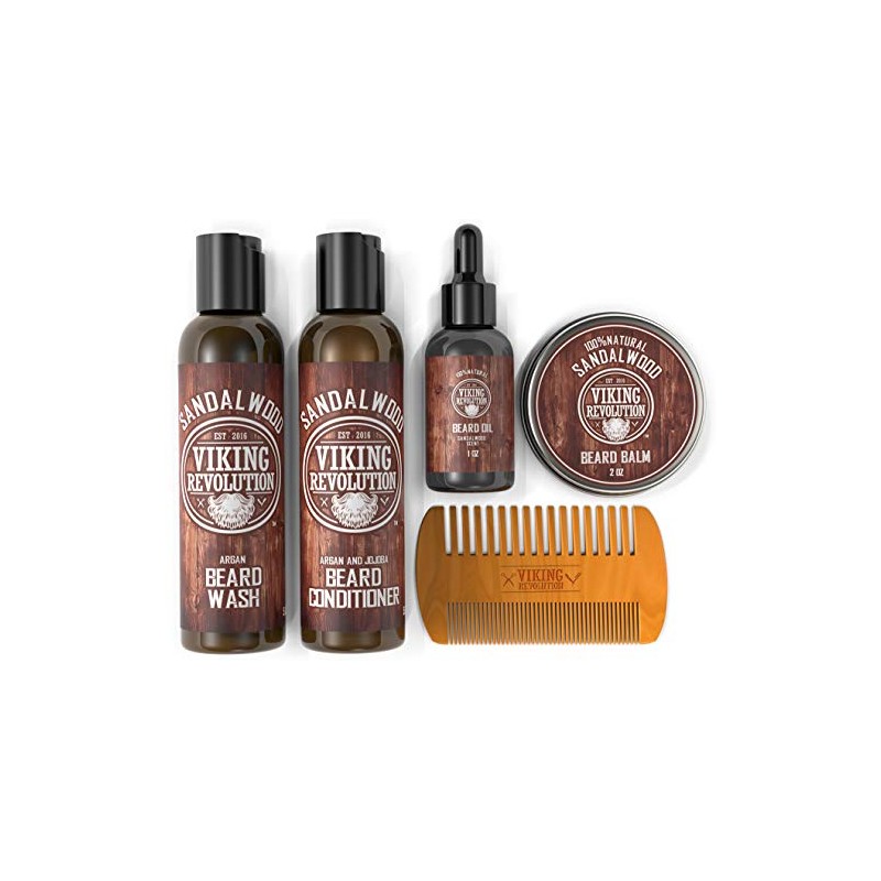 Viking Revolution Kit Acondicionador Cuidado Barba Aseo Hombres Suaviza Alivia