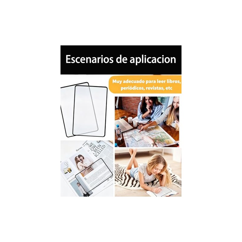5 Piezas Lupa para Leer, Lupas de Aumento Grande para