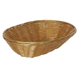 Poly Wicker Oval Food Basket 60X230X160mm Tableware Serving Bread Bowl 6pc
