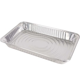 20.5"L X 12.5"W X 2"D Heavy-Duty Aluminum Foil Pans, Shallow Steam Pans - Perfect for Catering, Baking & Meal Prep - Serving Tray Aluminum - Disposable Aluminum Foil Pans (Full Size-Shallow/10 Pack)