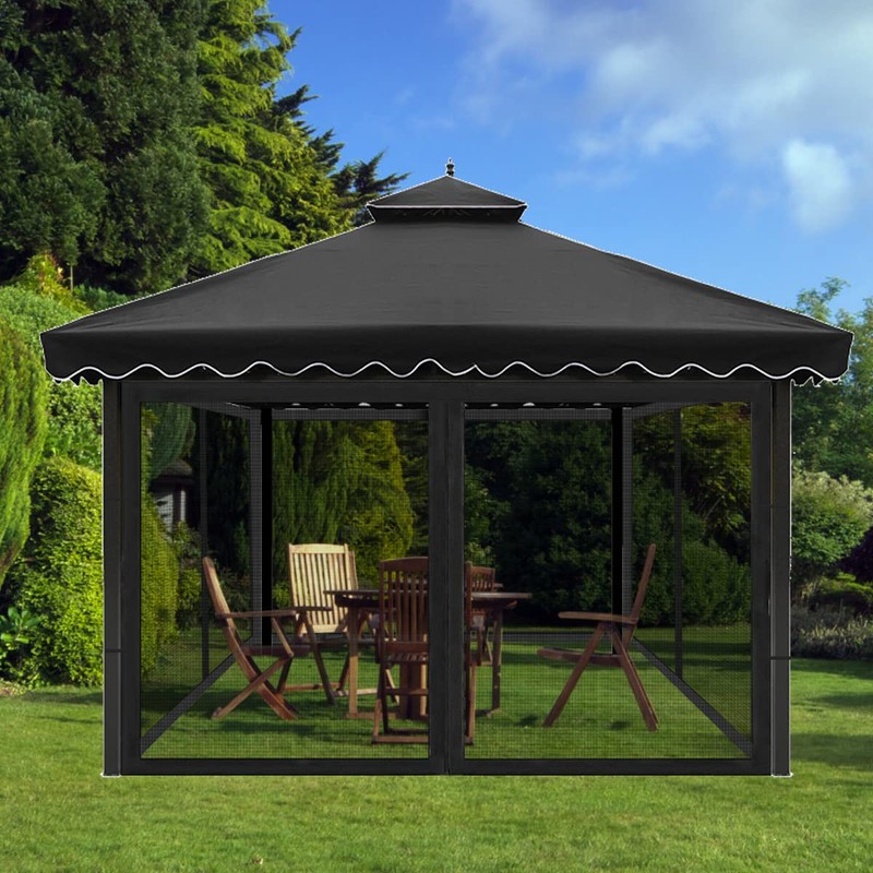 Homegroove Replacement Mosquito Netting for 10x12ft Gazebo, Universal Mesh Screen