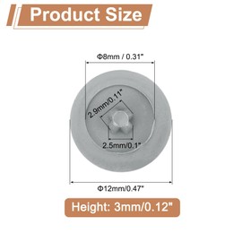 uxcell Screw Caps, 158Pcs 12mm - Plastic Self-Tapping Screw Cap Covers, Decorative Cover Hole Plug for Diameter 7-8mm Flat Phillips Screw (Dark Gray)