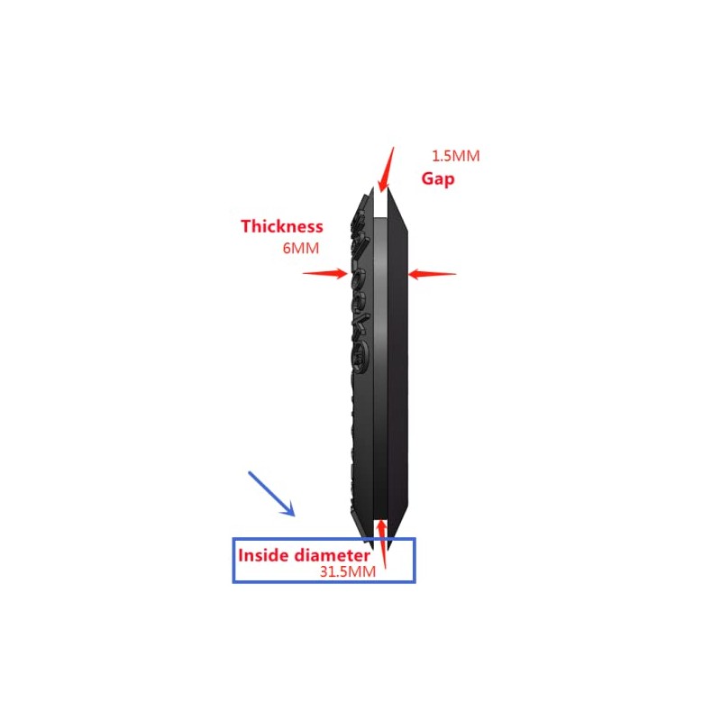 LavaLock® Black Temp Probe Grommet - BBQ Smoker Thermo Probe