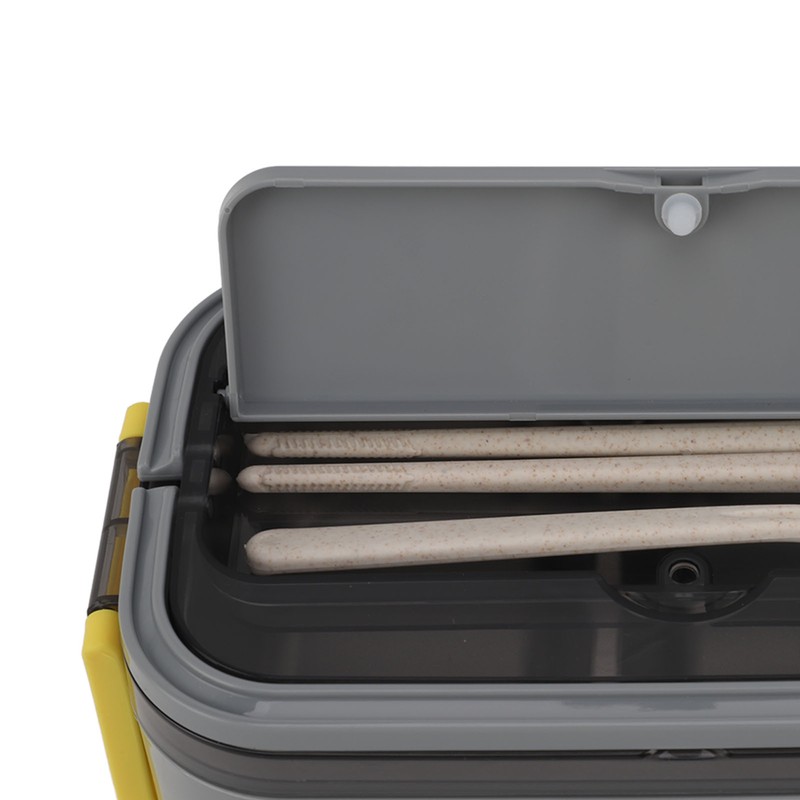 Double Layer Bento Box 316 Stainless Steel Compartment Portable Lunch