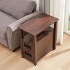 HDDDZSW Farmhouse XXL End Table with Charging Station, Narrow Side
