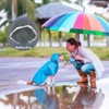 Olsdeeool Adjustable Waterproof Dog Raincoat with Reflective Strip, Lightweight Hooded