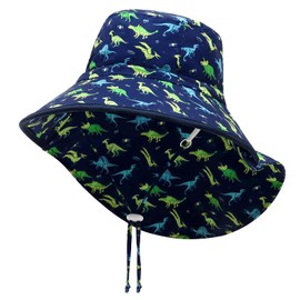 Duoyeree UV Protection Toddler Sun Hat - UPF 50+ Beach & Summer Hat for Kids - Wide Brim Hat for Boys & Girls(2-5T)