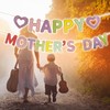 DOCIDAY Happy Mother’s Day Banner We Love Mom Day Garland