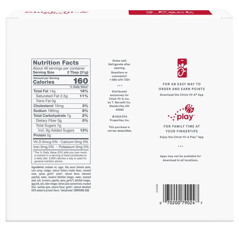 Chick-fil-A Original Dipping Sauce, 24 oz., 2 pk.