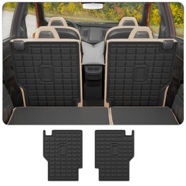 Thinzyou Back Seat Cover Protector Compatible with 2018-2024 Ford Expedition Lincoln Navigator Kick Mats Behind 2nd Row 2023 Expedition 7 Seats Accessories (2nd Row Backrest Mats)