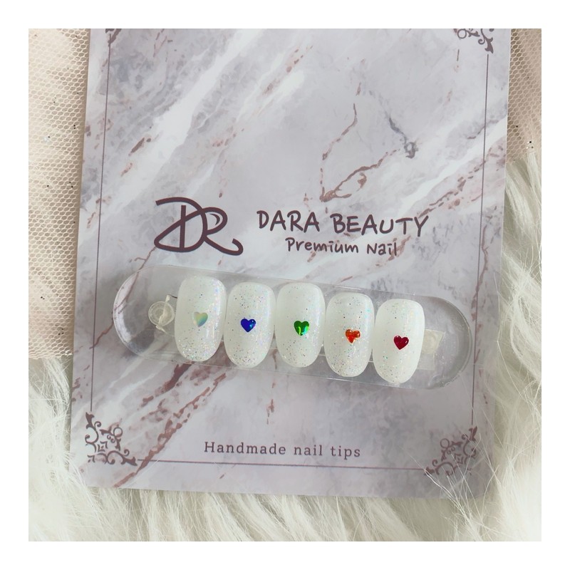 Next day delivery⭐Glitter heart nail⭐ / 다음날 발송⭐글리터 하트네일⭐