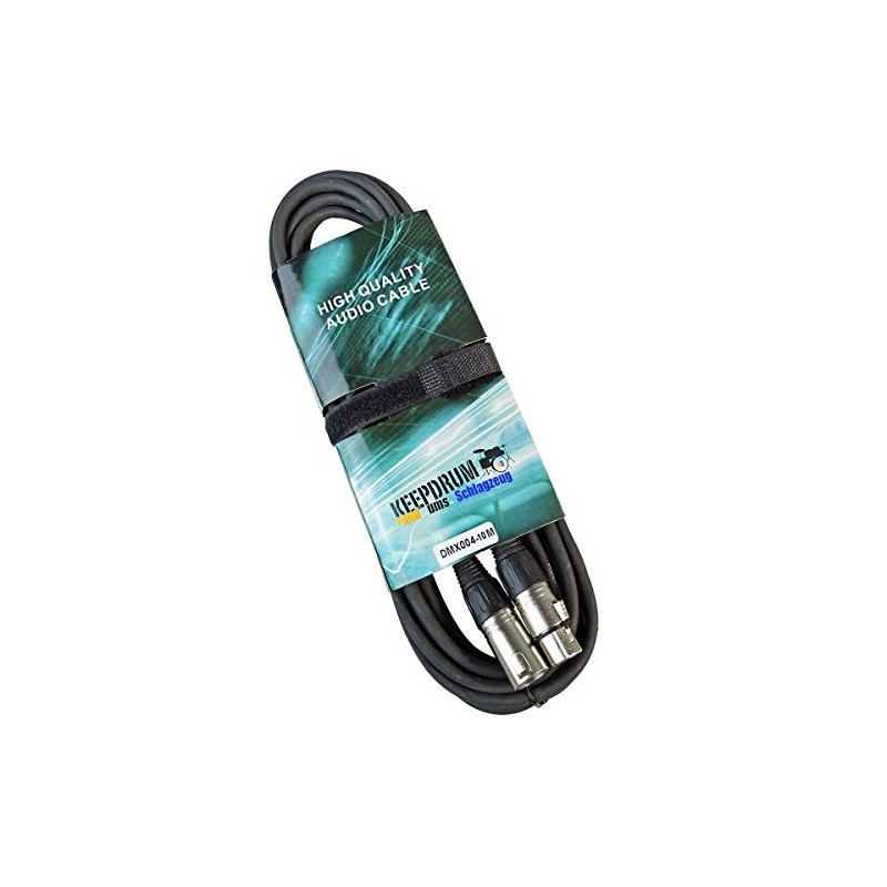 keepdrum DMX004 10m 3-pin XLR DMX Cable Pack of 3