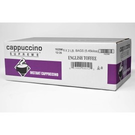 Cappuccino Supreme English Toffee Instant Cappuccino Mix 6 x 2 lbs