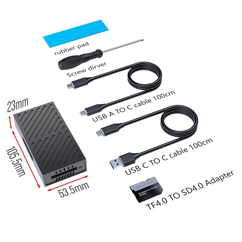3-in-1 M.2 NVMe SSD & CFexpress B Type & SD