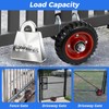 8 Inch Rolling Gate Wheels, Double U-Bolts Rubber Rolling Carrier