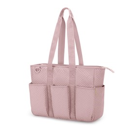 Fasrom Nurse Tote Bag for Work Nurses, Clinical Bag for Nursing School Students and Home Health Care Staff, Pink (Empty Bag Only)