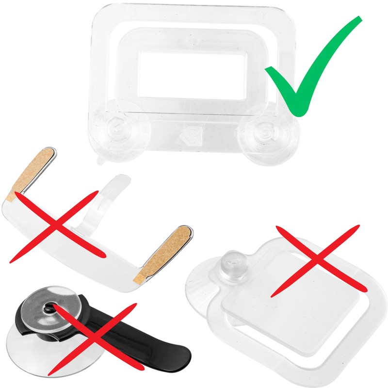 Windscreen Parking Permit Holder, Pack of 2, Transparent, Holder with