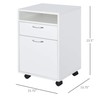 HOMCOM Mobile File Cabinet Organizer with Drawer and Cabinet, Printer