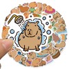 Capybara Stickers, Pack of 50, Kawaii Capybara Stickers, Children's Waterproof