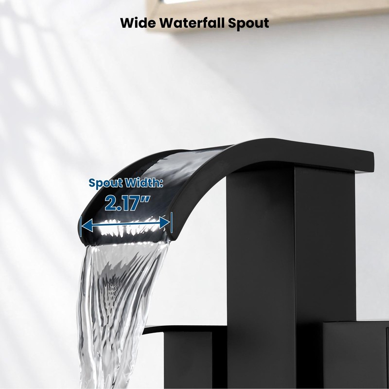 gotonovo Waterfall 4 Inch Centerset Bathroom Sink Faucet 2 Handle