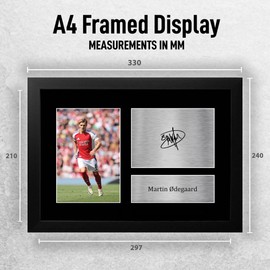 HWC Trading FR A4 Martin Odegaard Gifts Printed Signed Autograph Picture for Football Fans and Supporters - A4 Framed
