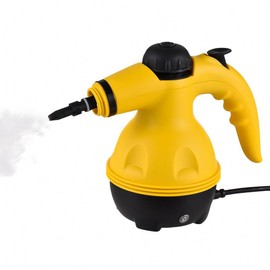 YKYI Detachable 10 in 1 Multipurpose Steamer with Attachments, Handheld Steam Cleaner for Couch, Clothes, Windows, Furniture Cleaning (Amber Yellow)