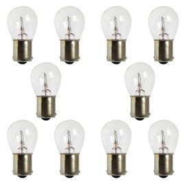Tuxihapp 10PCS Car 1156 Turn Signal Light, P21W 1141 High Brightness Stable Filament Bulb, 12V 21W BA15S Waterproof Halogen Bulb Replacement, Car/Motorcycle Taillight Parking Light (Clear)