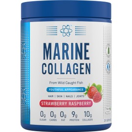 Applied Nutrition Marine Collagen Powder - Hydrolysed Collagen Protein, Healthy Skin, Hair, Nails (Strawberry & Raspberry) (300g - 25 Servings)