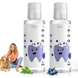 2PCS Aditivo Dental Perros, Limpieza Dental para Perro, Aditivo para el Aliento del Perro en el Agua, Refresca el Aliento y Mantiene un Entorno Bucal 