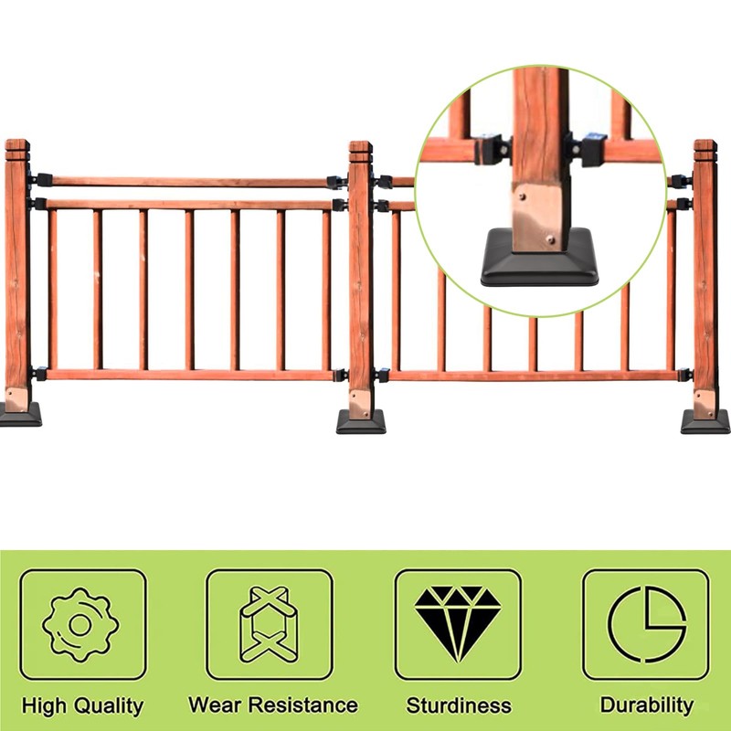 UFURMATE Post Base Cover, 6 Pack 50x50mm Plastic Post Base