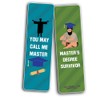 Creanoso Funny Master Degree Graduation Bookmarks (2-Sets X 6 Cards)