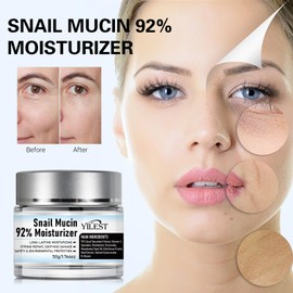 Snail Mucin 92% Moisturizer Daily Face Gel Cream, Crema de Baba de Caracol Original, Snail Secretion Filtrate Nourishing Cream, Moisturizer Face Cream Snail Mucin (2PCS)