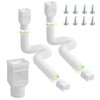 VEVOR Rain Gutter Downspout Extensions, 2-Pack Flexible Downspout Extender, Down