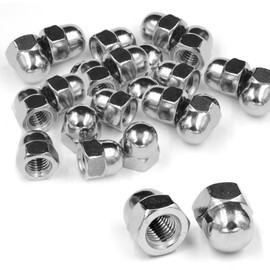 60 Pcs M8 Dome Cap Nuts, A2 V2A Metric Nut Caps DIN 1587 Sturdy Dome Head Thread Hex Lock Nuts for Industry Power Hardware Equipment Etc