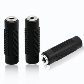 rgzhihuifz 3 Pack 3.5mm Stereo Jack to 3.5mm Audio Female/Female Adapter Connectors