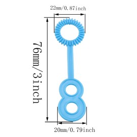E-outstanding 50pcs Plastic Porous Bubble Stick Bubble Wand for Outdoor Bubble Making Interactive Toys Soap Bubbles, Blue