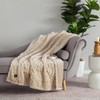 Berkshire Life Heated Throw 1727183 designed in new england (Tan)