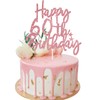 Happy 60th - Decoración para tarta (oro rosa)