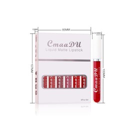 Magik 6-12 Pack Set Lipstick Matte Finish Liquid Lip Gloss Long Lasting Waterproof (#2, 6 Pcs (1 Ea))