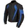 Milano Sport Gamma Motorcycle Jacket with Blue Accent (Black, XXX-Large)