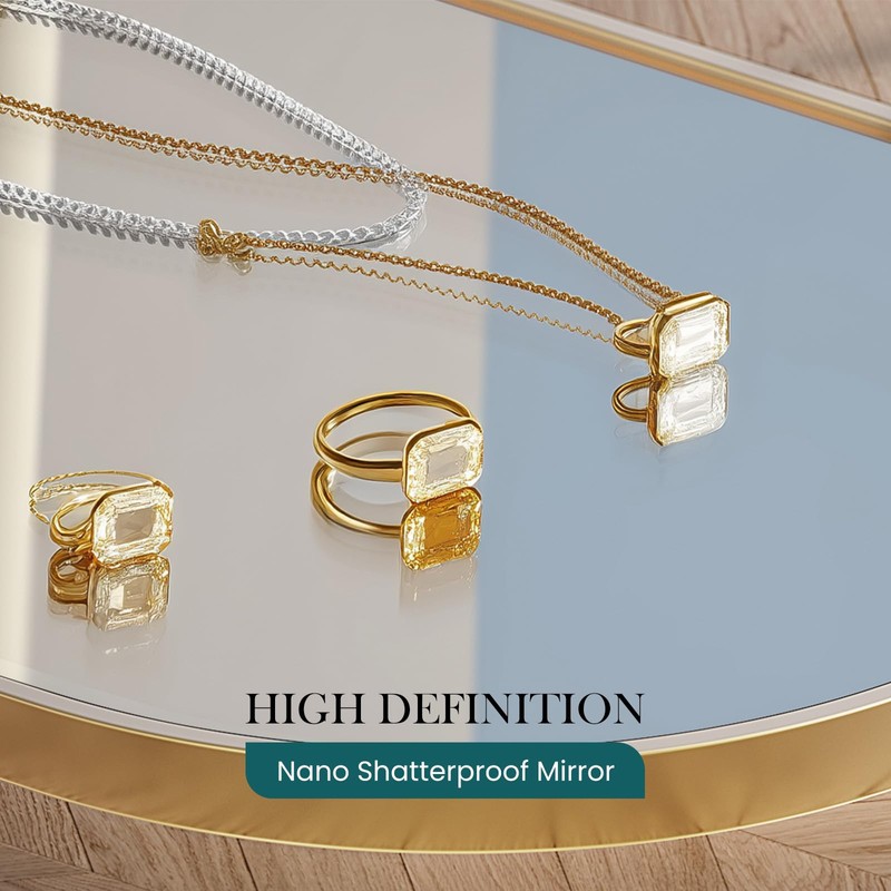 Sweetcrispy Gold Arch Full Length Mirror for Wall, 21x64 Inch