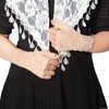 obmwang 2 Pairs Women's Lace Gloves Fingerless Floral Gloves for