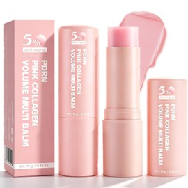 YG LianKai 2Pcs PDRN Pink Collagen Volume Multi Balm Stick, Collagen Wrinkle Stick Face & Body Balm, Volumizing Hydrating Plumping Stick for Lips, Eyes, Neck, Forehead, Smile Lines