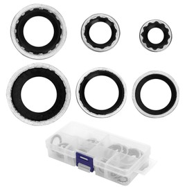 30pcs Car A/C Compressor Gaskets, 6 Sizes Automotive Air Conditioner O Rings Anti-Leak Car Air Conditioner Sealing Gaskets Compressor Accessories for Most Cars Trucks SUVs