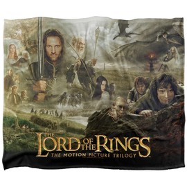 LORD OF THE RINGS The Blanket, 152 x 127 cm Trilogy Poster Silky Touch Super Soft Throw Blanket